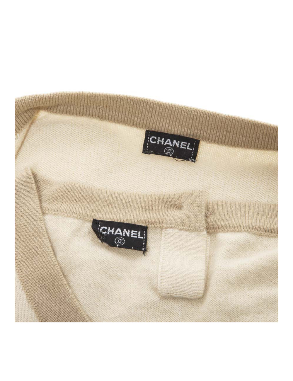 Twin set CHANEL T 38 cream cashmere