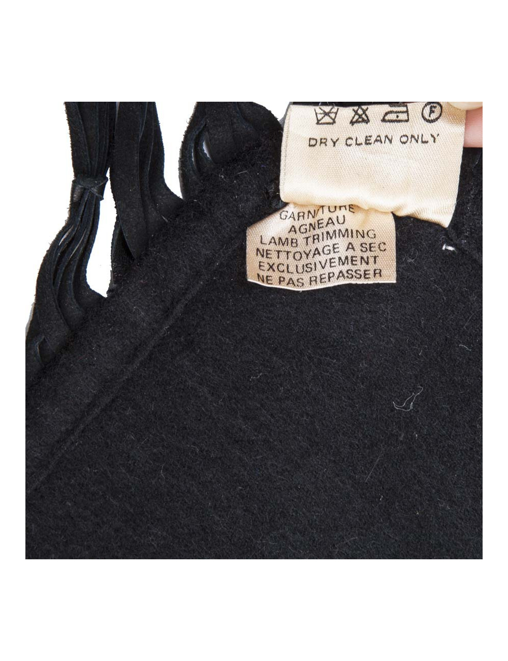 Châle HERMES à franges noir