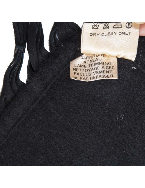 Châle HERMES à franges noir