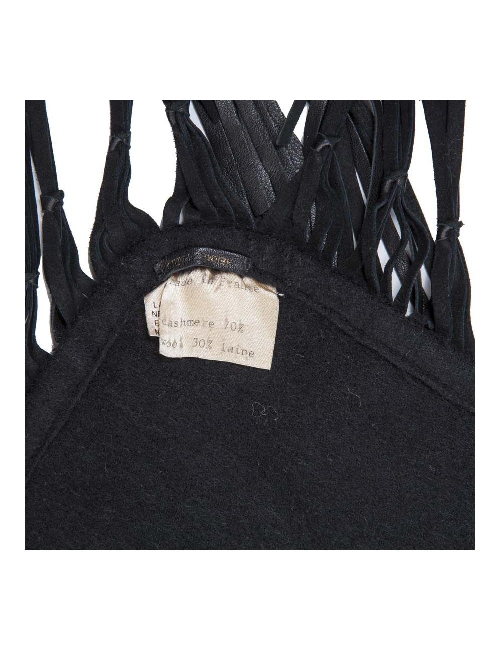 Châle HERMES à franges noir