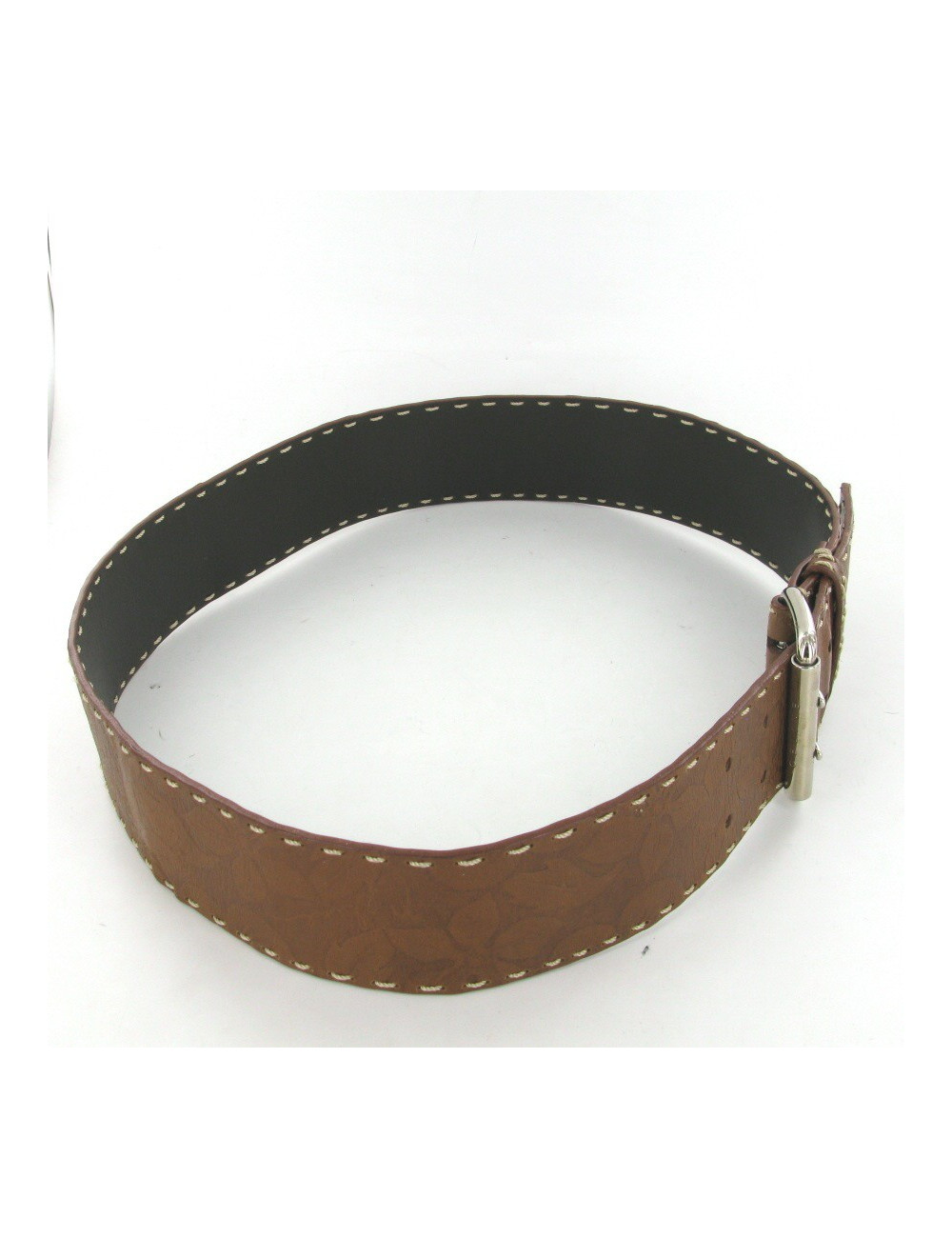 Ceinture CELINE en cuir embossé marron
