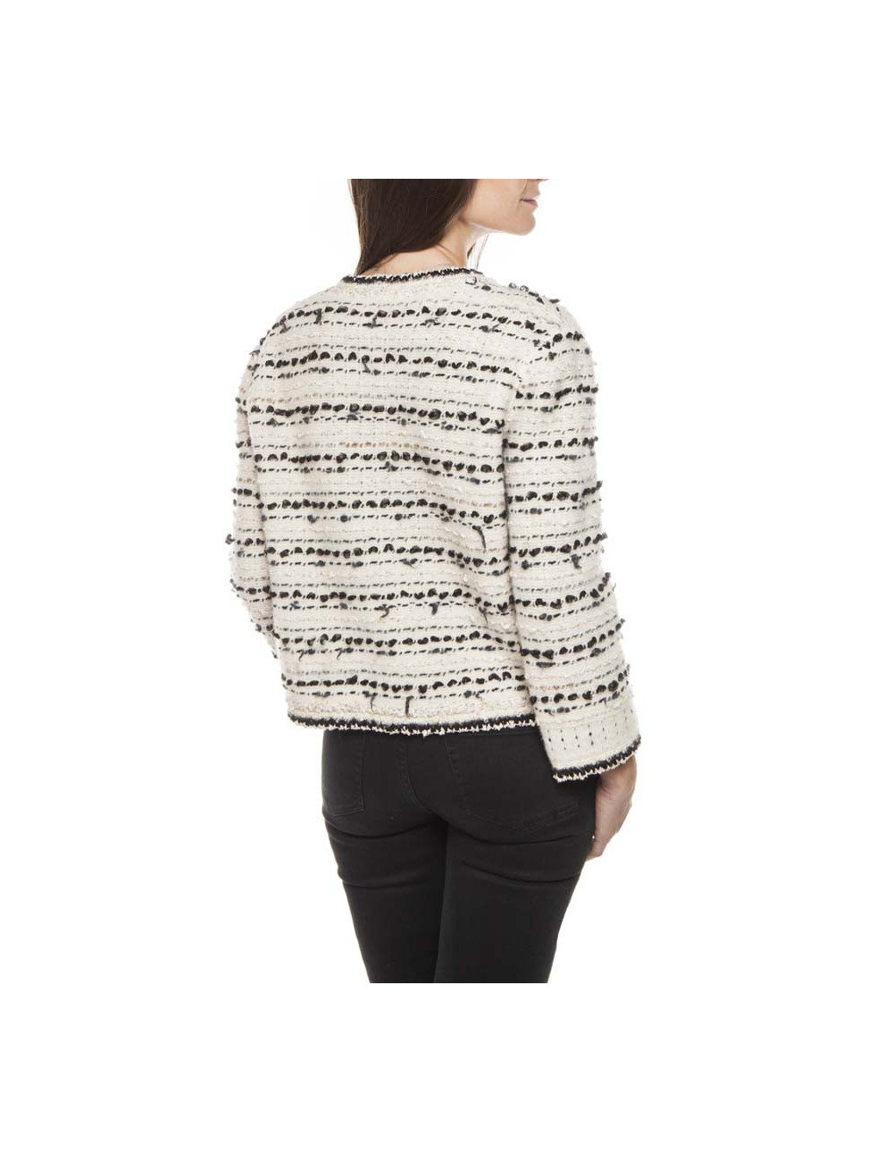 CHANEL T 42 beige and black vest