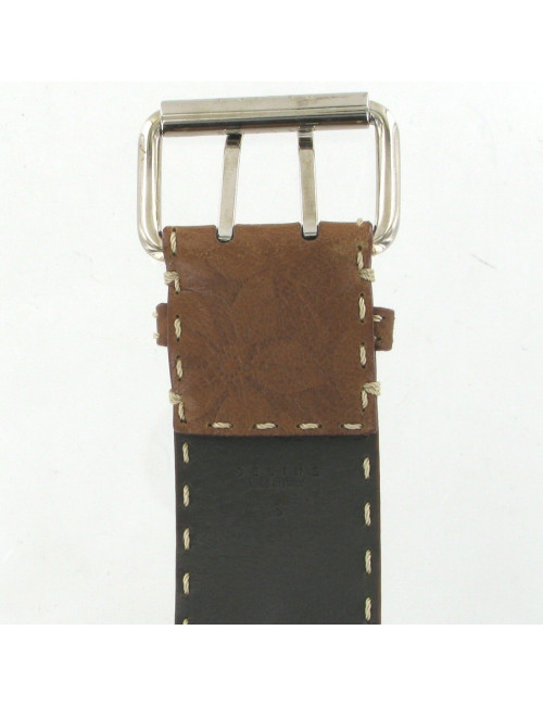 Ceinture CELINE en cuir embossé marron