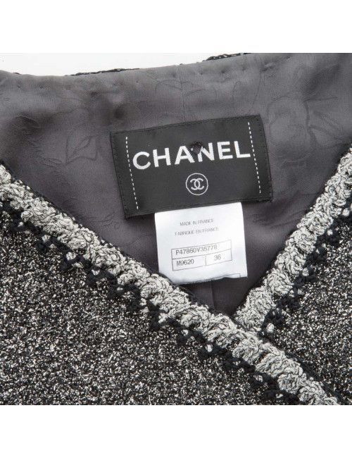 Veste CHANEL T 36 fils argent 