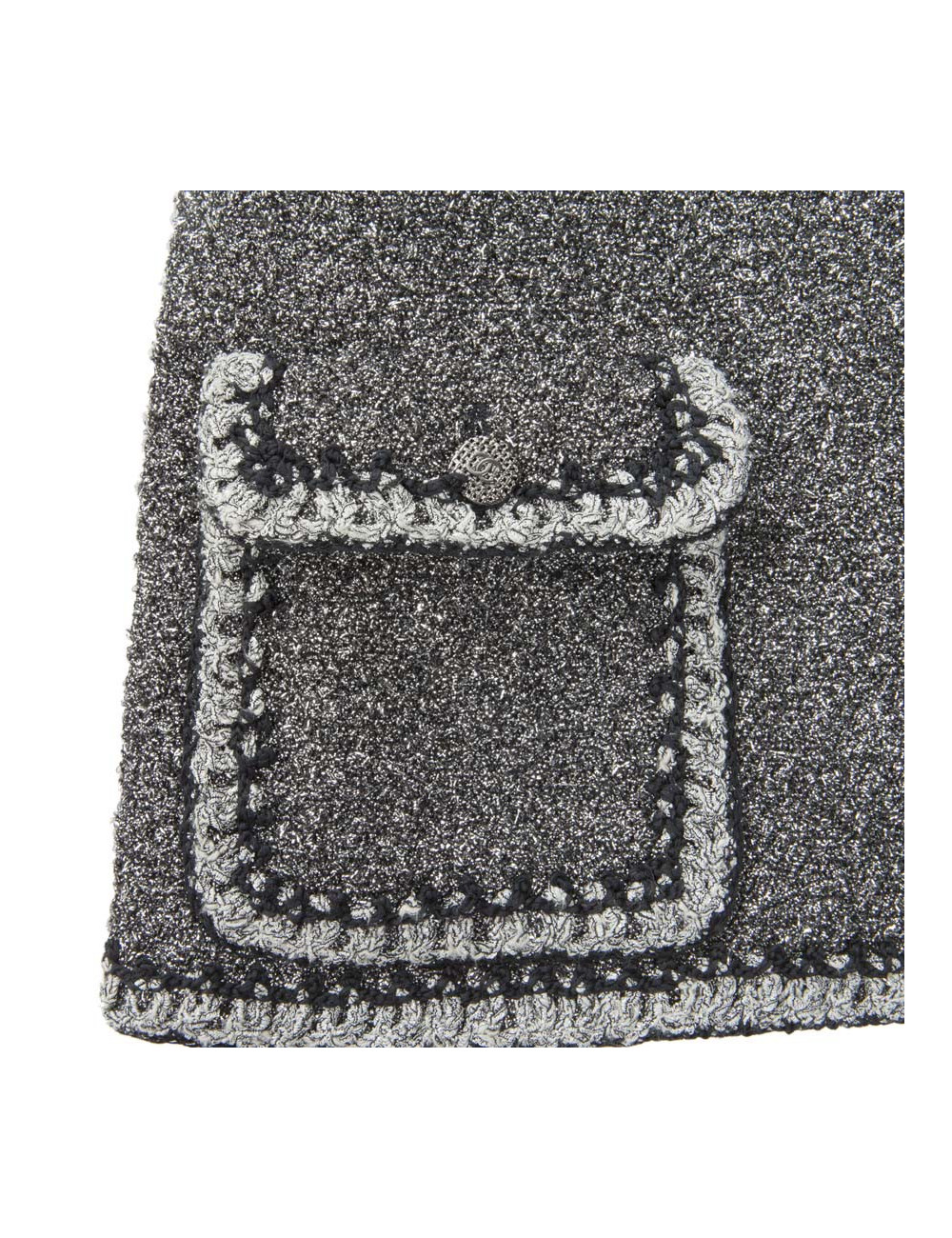 Veste CHANEL T 36 fils argent 