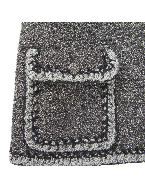 Veste CHANEL T 36 fils argent 