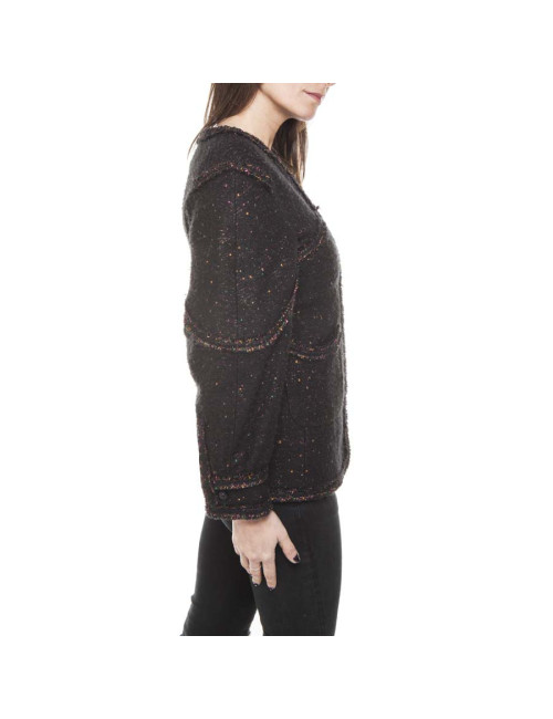 CHANEL T 36/38 black jacket with sequins