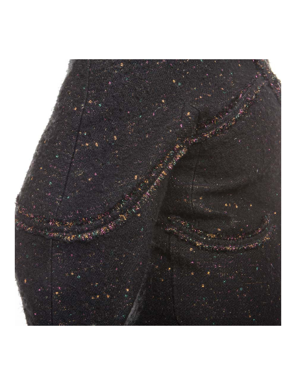 CHANEL T 36/38 black jacket with sequins