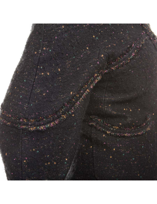 CHANEL T 36/38 black jacket with sequins