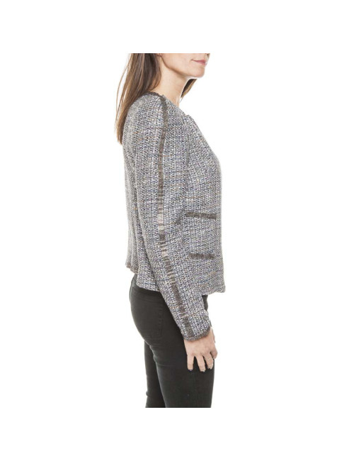 CHANEL 'Paris-Bombay' jacket in gray tweed size 38EU