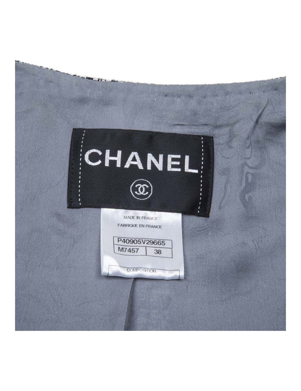 CHANEL 'Paris-Bombay' jacket in gray tweed size 38EU