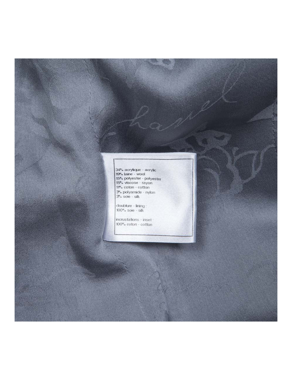 CHANEL 'Paris-Bombay' jacket in gray tweed size 38EU