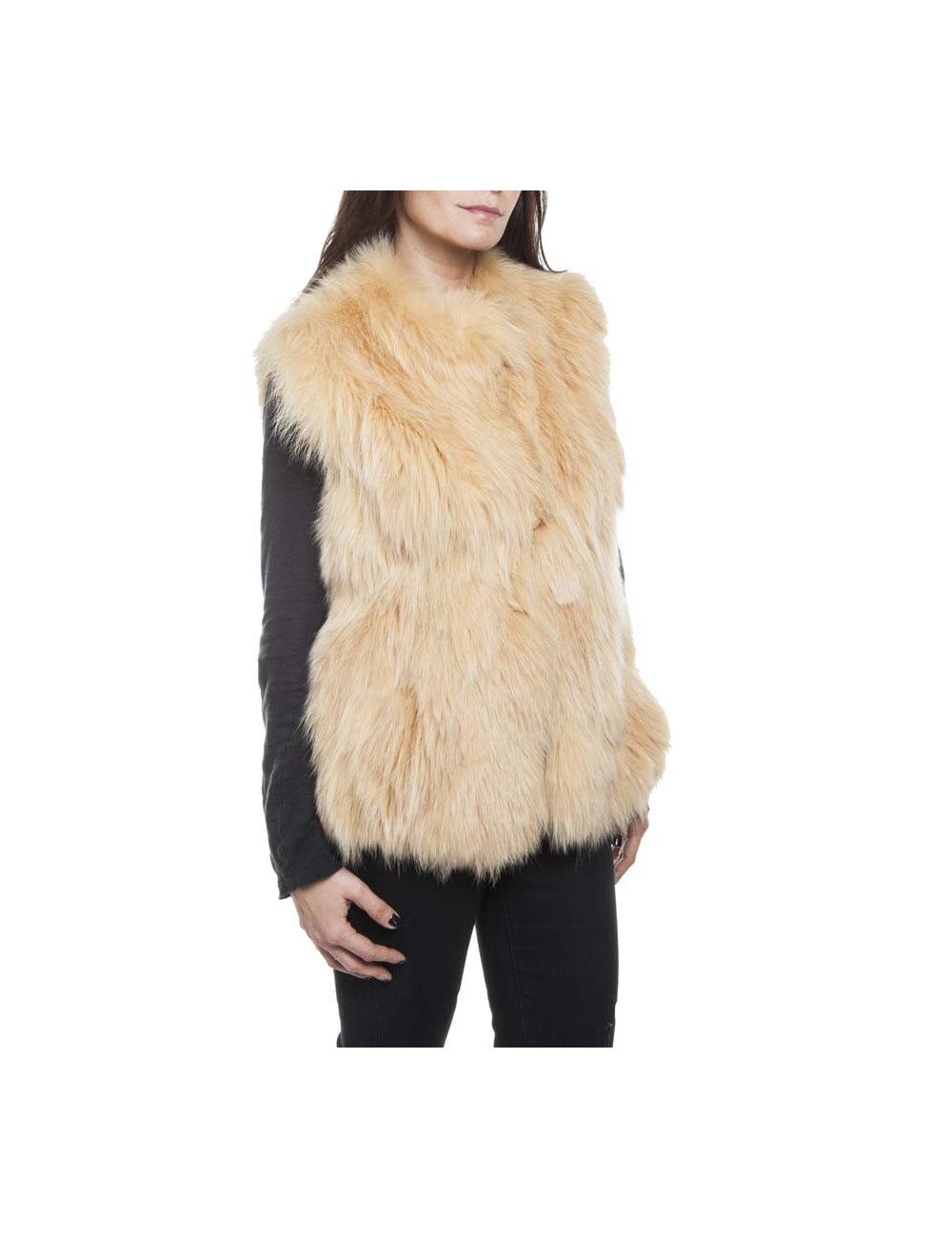 Veste en fourrure sans manches GA 