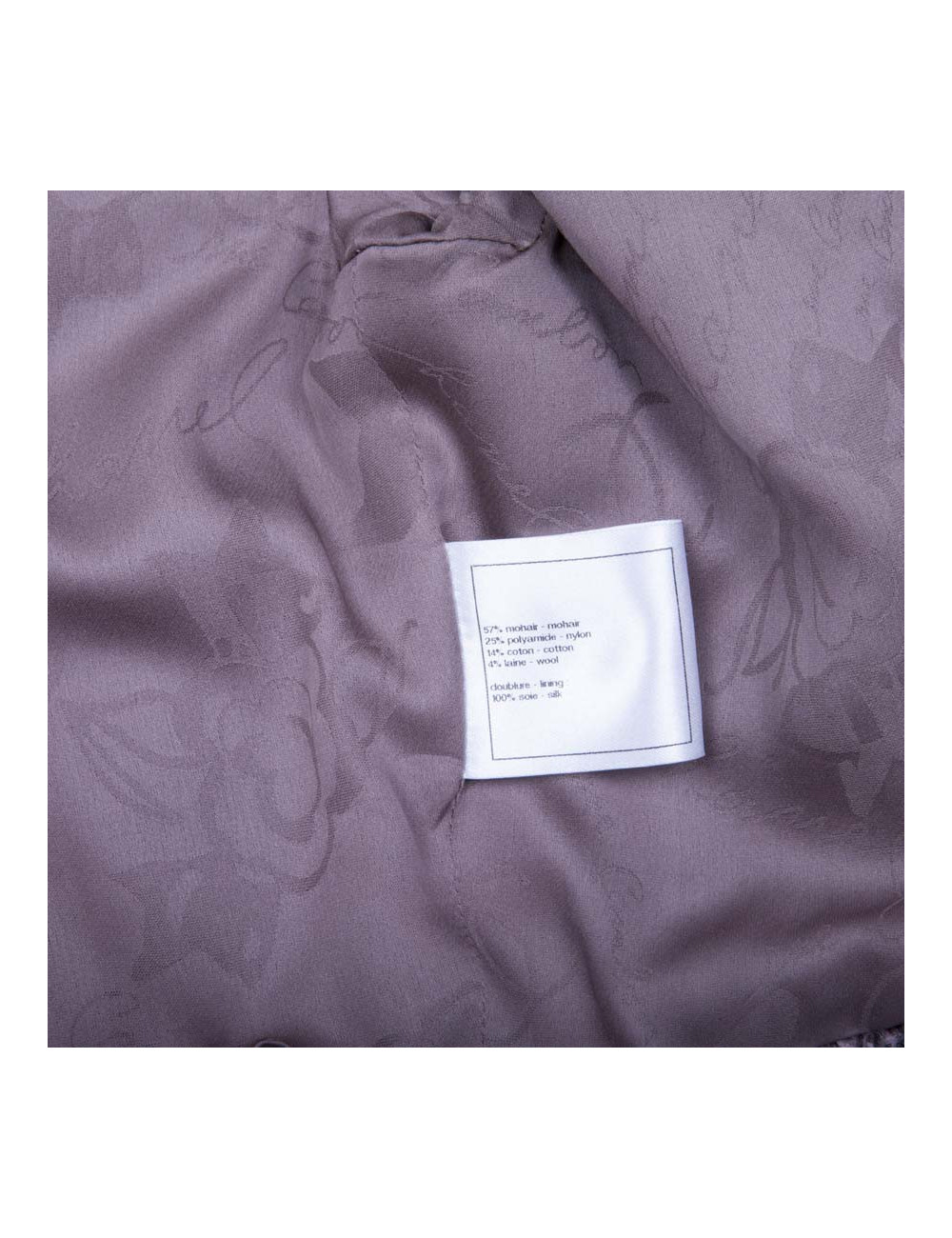 CHANEL jacket and scarf in rosewood mohair size 34FR