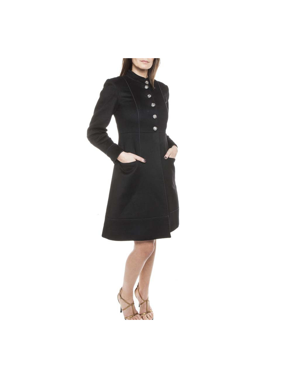 Manteau CHANEL T 34 FR "Paris-Moscou" cachemire noir