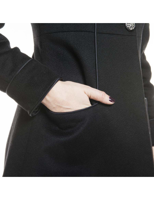 Manteau CHANEL T 34 FR "Paris-Moscou" cachemire noir