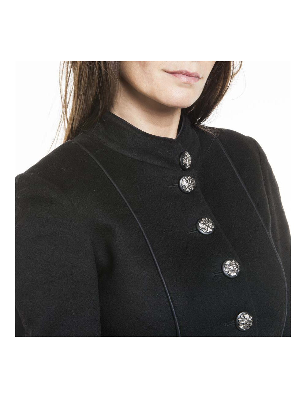 CHANEL T 34 en "Paris-Moscow" black cashmere coat