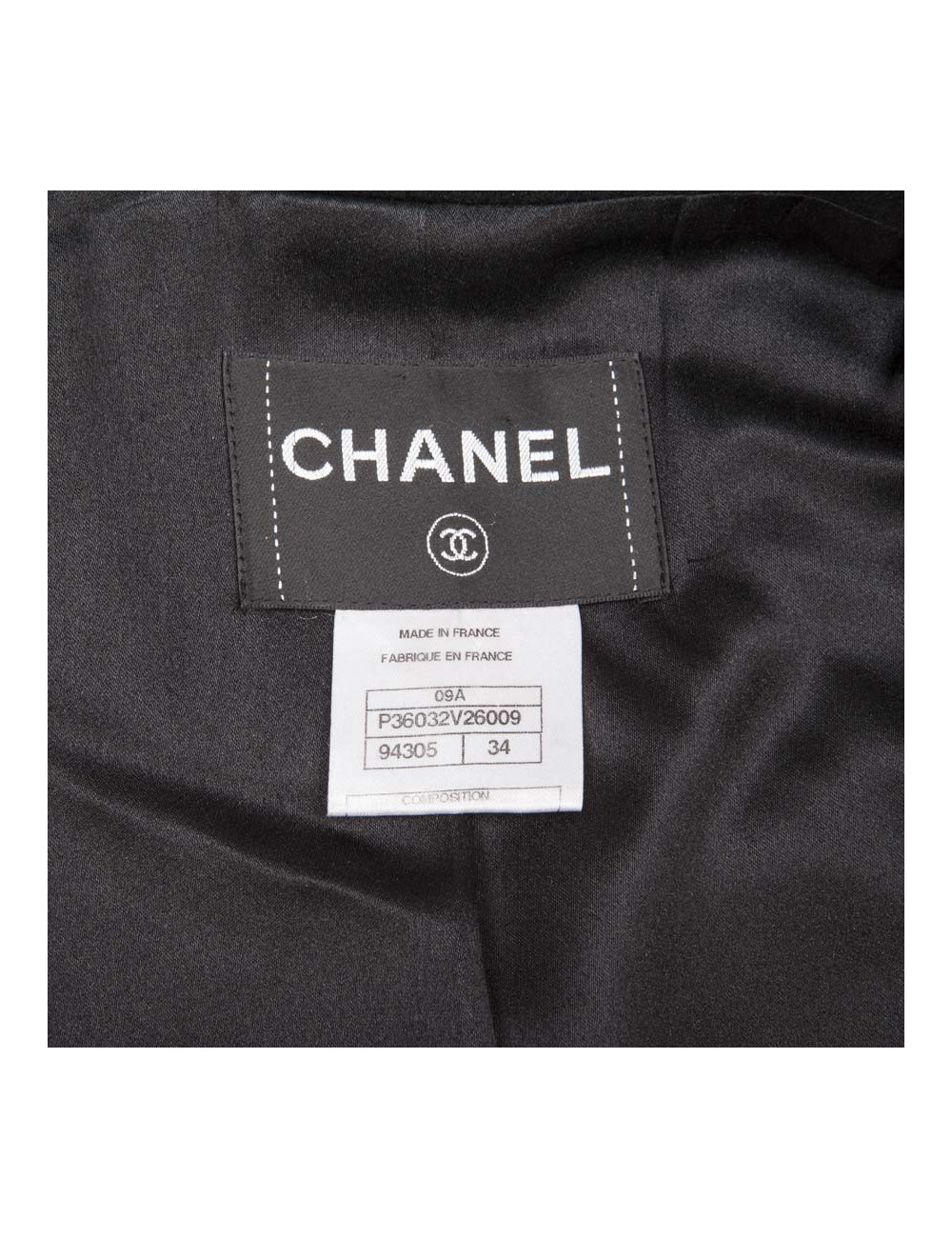 CHANEL T 34 en "Paris-Moscow" black cashmere coat