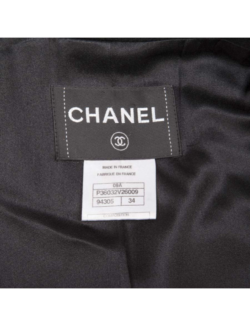 Manteau CHANEL T 34 FR "Paris-Moscou" cachemire noir
