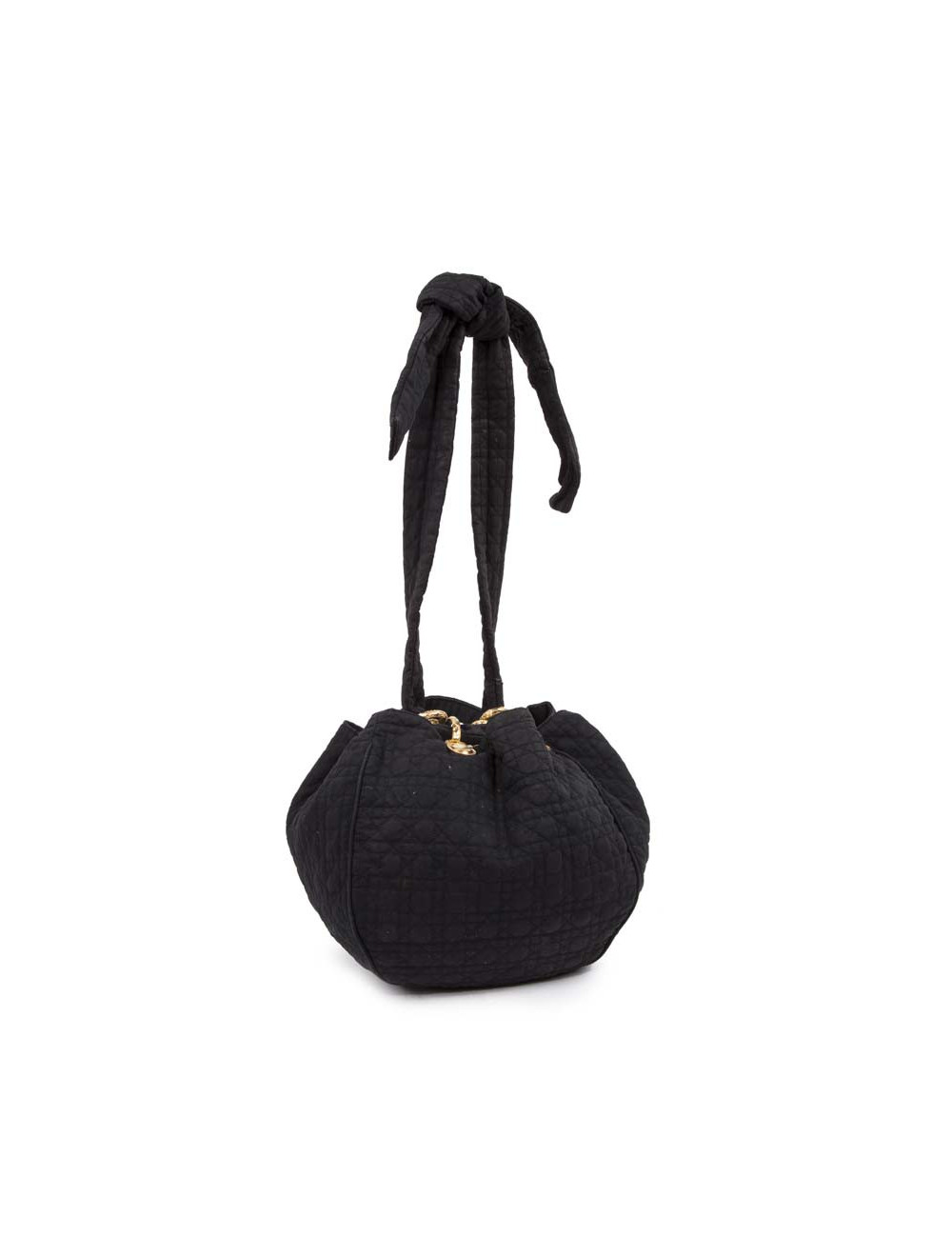 Sac vintage CHRISTIAN DIOR toile noire