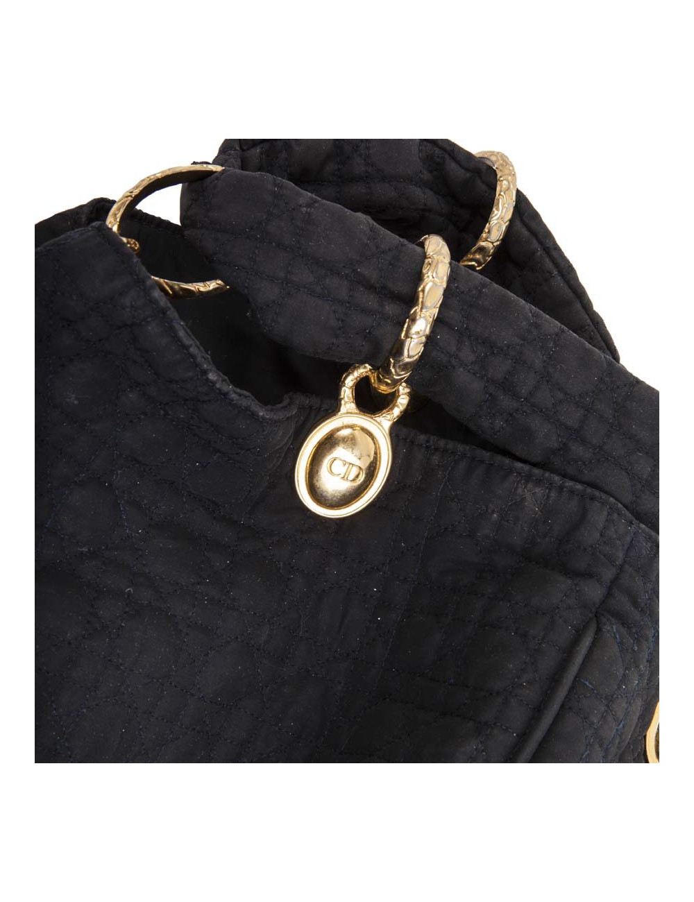 Sac vintage CHRISTIAN DIOR toile noire