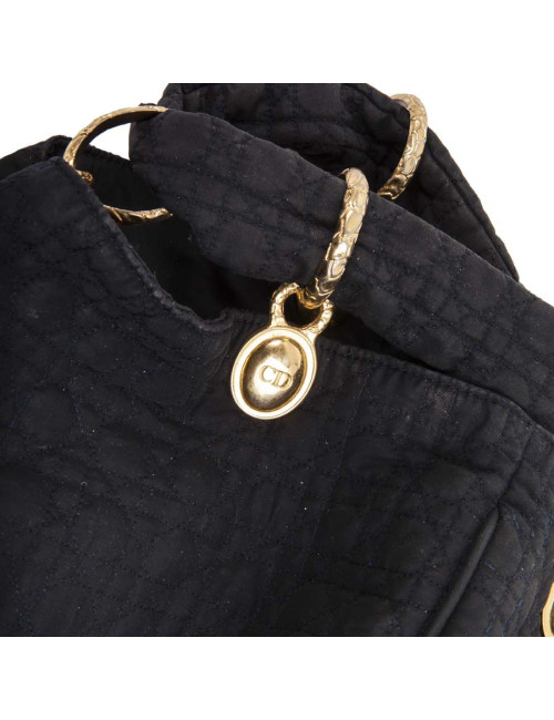 Sac vintage CHRISTIAN DIOR toile noire