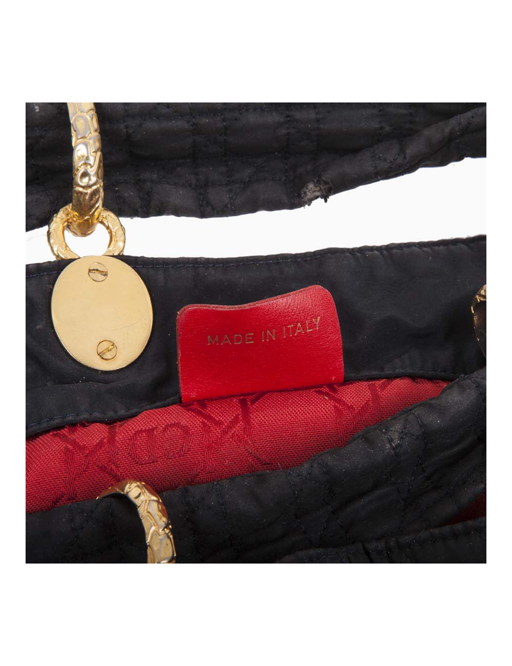 Vintage CHRISTIAN DIOR Black canvas bag