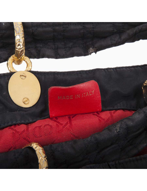 Sac vintage CHRISTIAN DIOR toile noire
