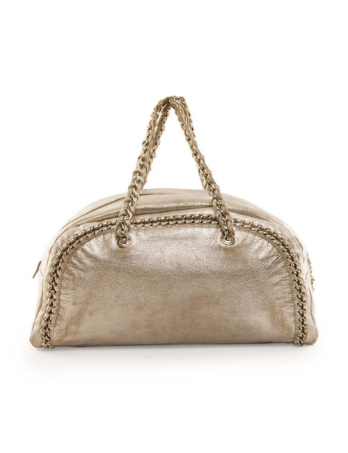 Sac bowling CHANEL doré vieilli