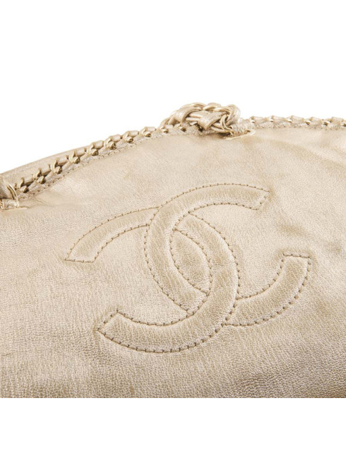 Sac bowling CHANEL doré vieilli