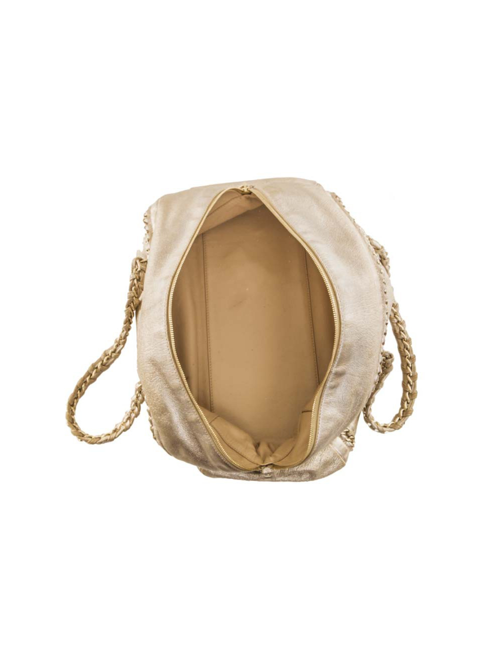 Sac bowling CHANEL doré vieilli