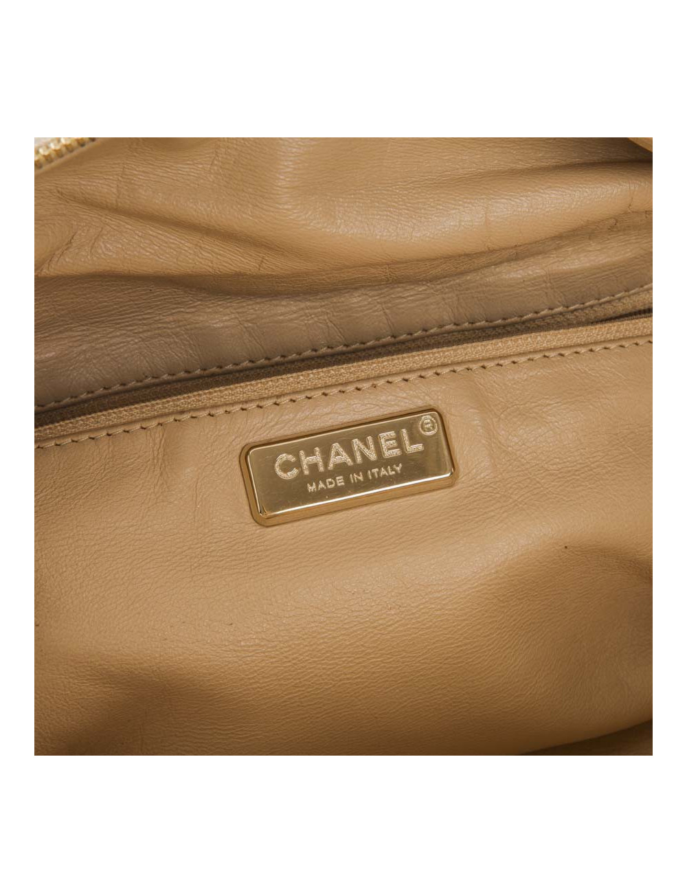 Sac bowling CHANEL doré vieilli