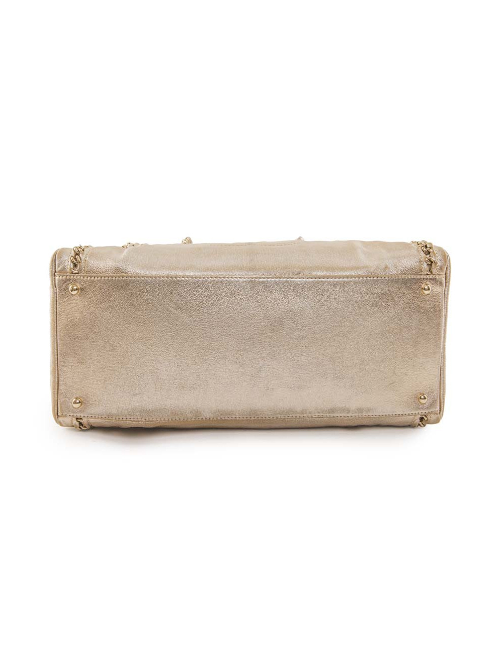 Sac CHANEL bowling GM cuir vieilli doré