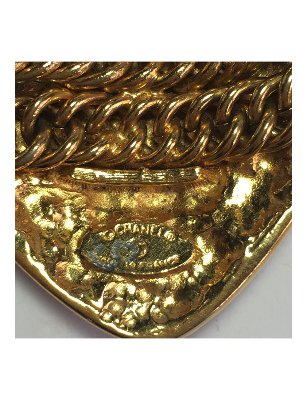 Collier CHANEL couture métal doré 