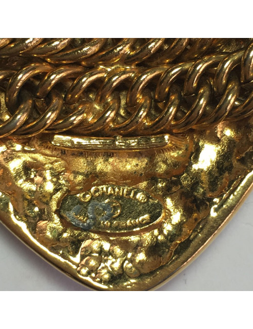 Collier CHANEL couture métal doré 