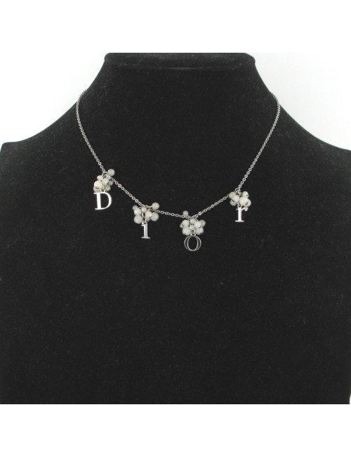 Collier DIOR perles blanches