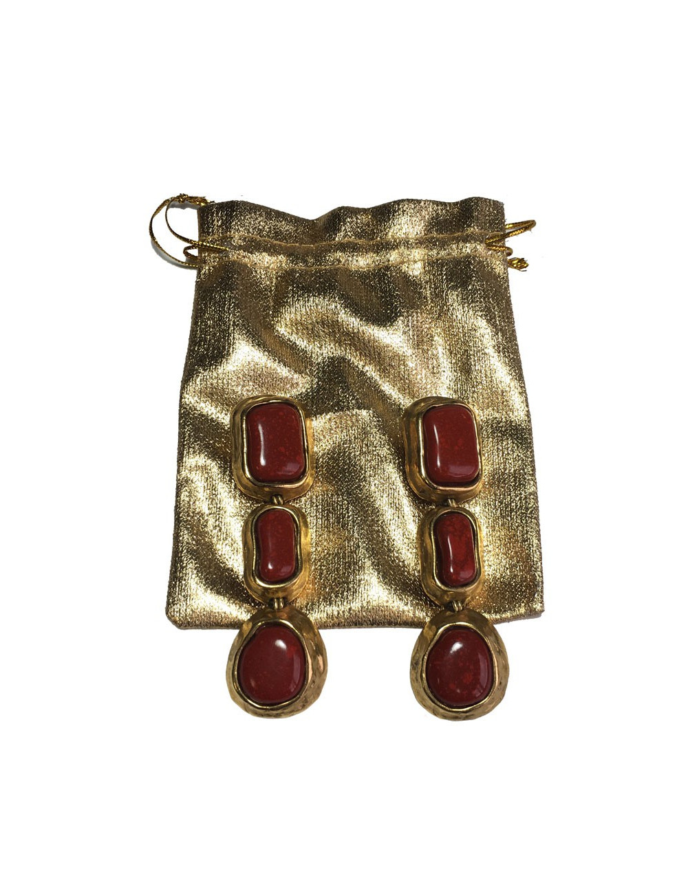 Boucles d'oreille clip YSL YVES SAINT LAURENT Vintage