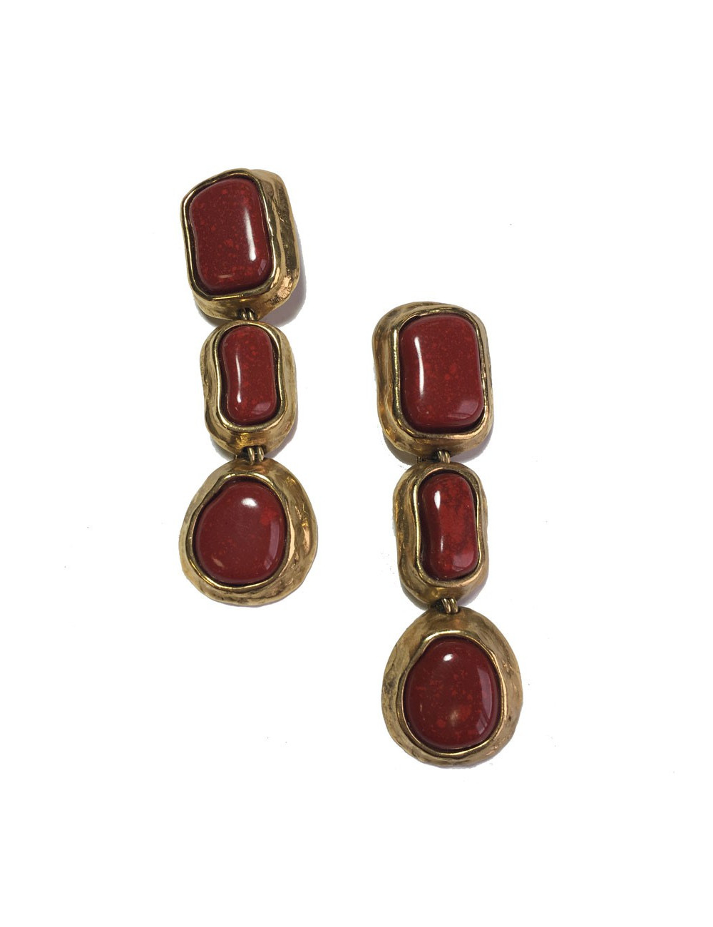 Boucles d'oreille clip YSL YVES SAINT LAURENT Vintage