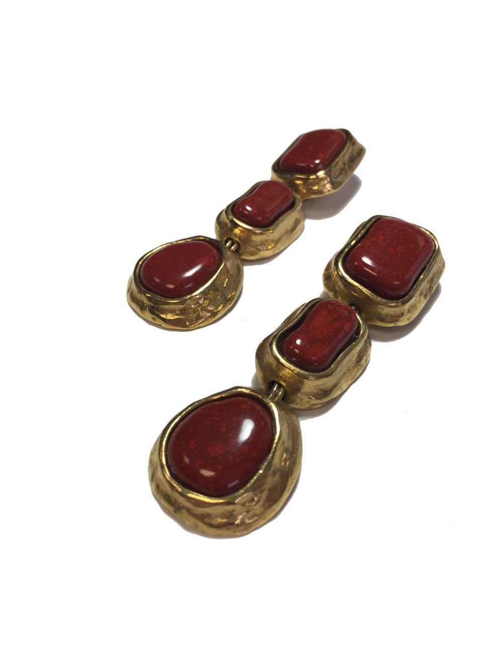 Boucles d'oreille clip YSL YVES SAINT LAURENT Vintage