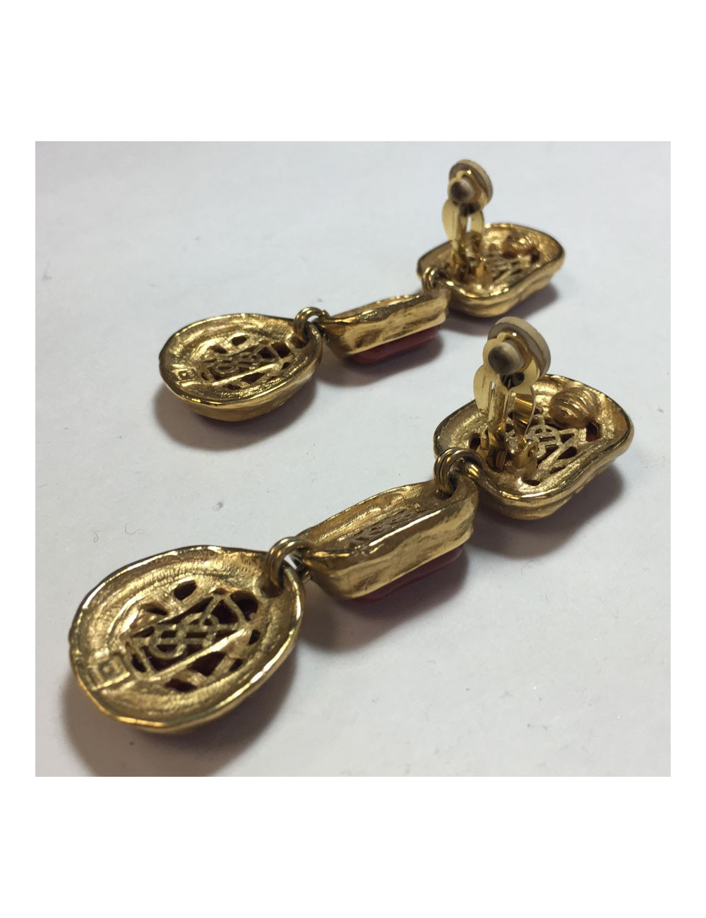 Boucles d'oreille clip YSL YVES SAINT LAURENT Vintage