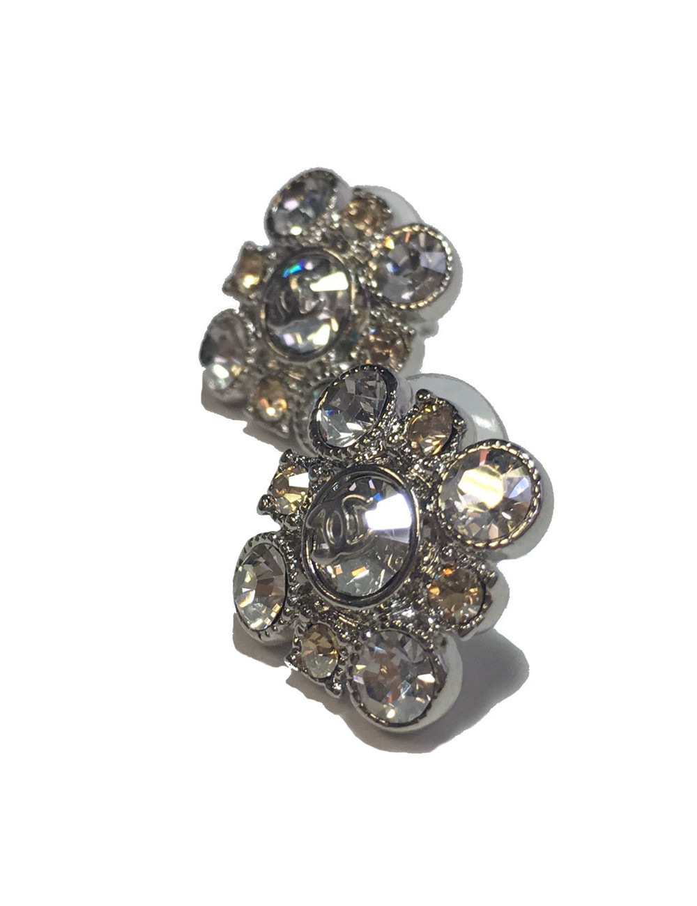 Chanel studs earrings set with brilliants