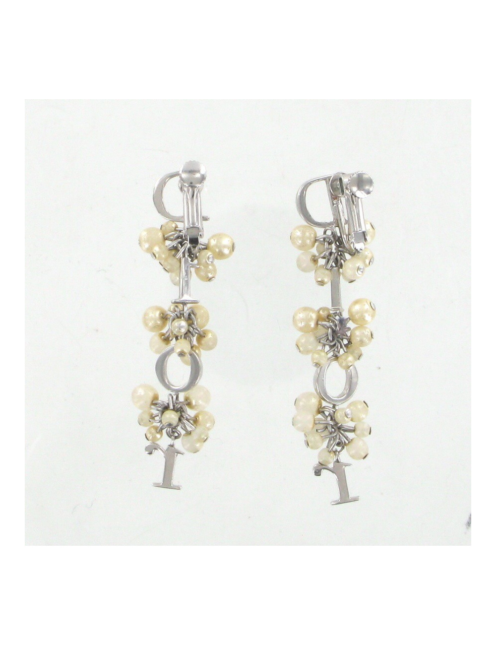 Clips DIOR perles blanches