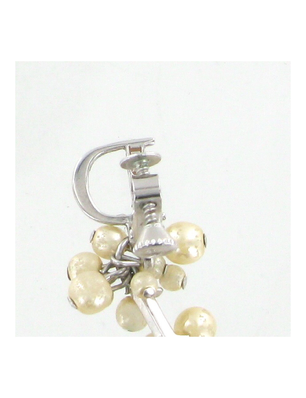 Clips DIOR perles blanches