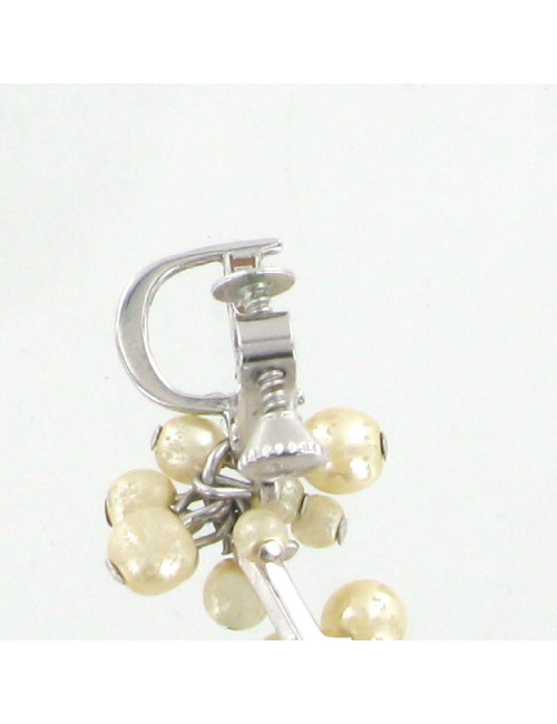 Clips DIOR perles blanches