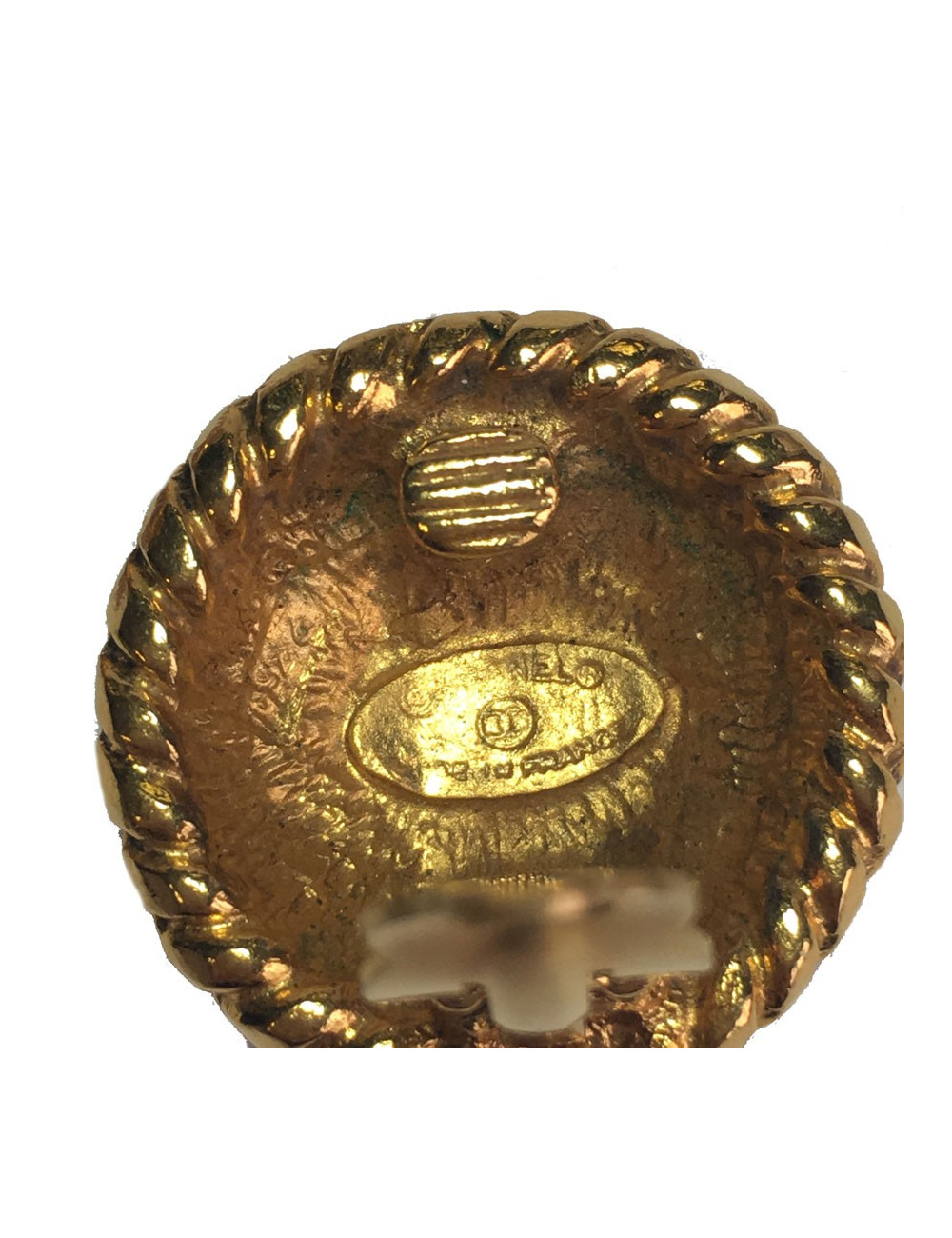 Clips CHANEL Vintage gold metal earrings