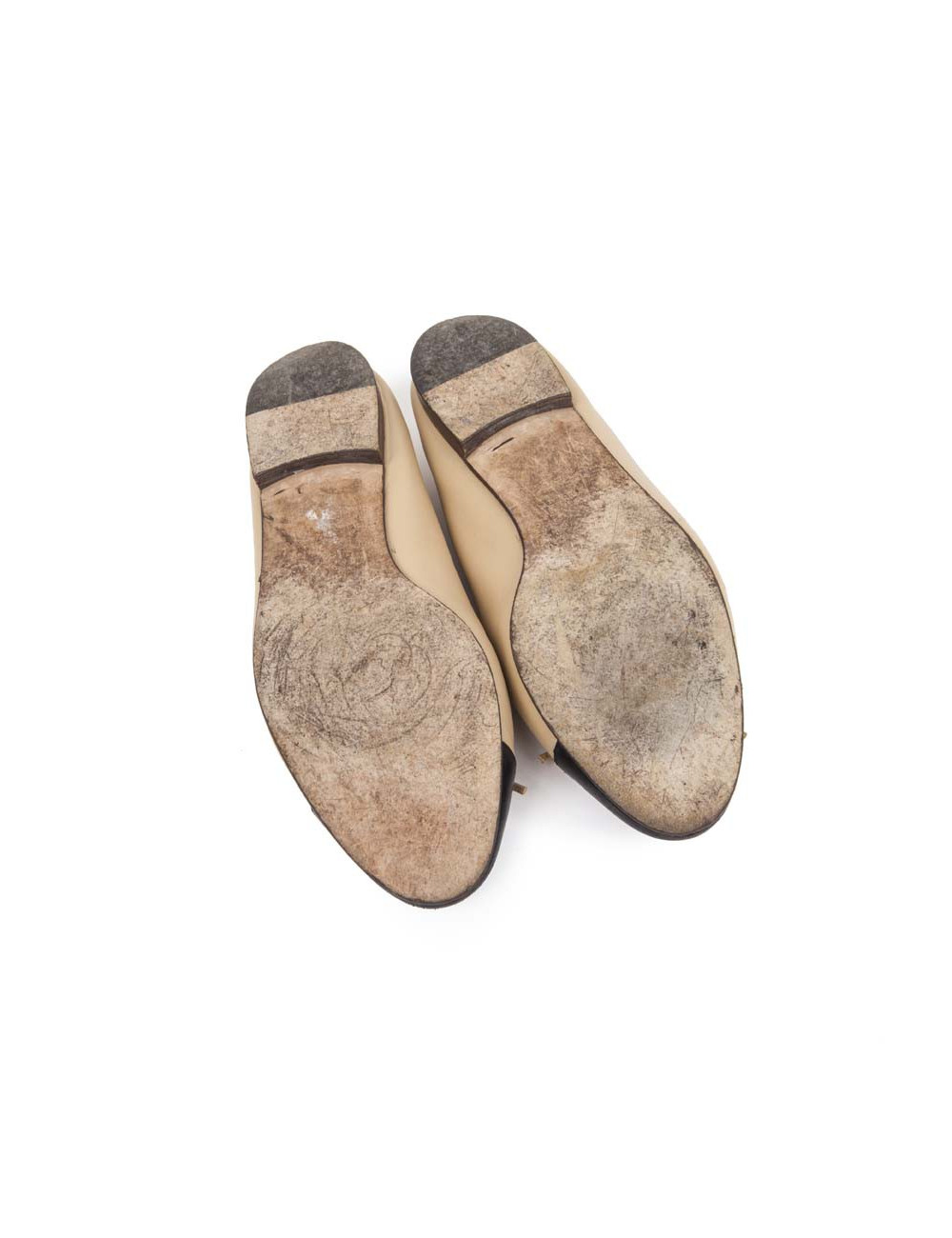 Ballerines CHANEL cuir matelassé bicolores  t 