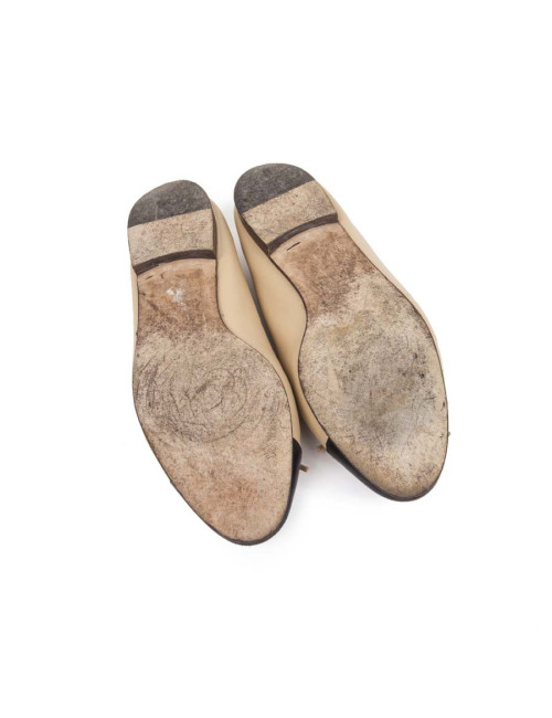 Ballerines CHANEL cuir matelassé bicolores  t 