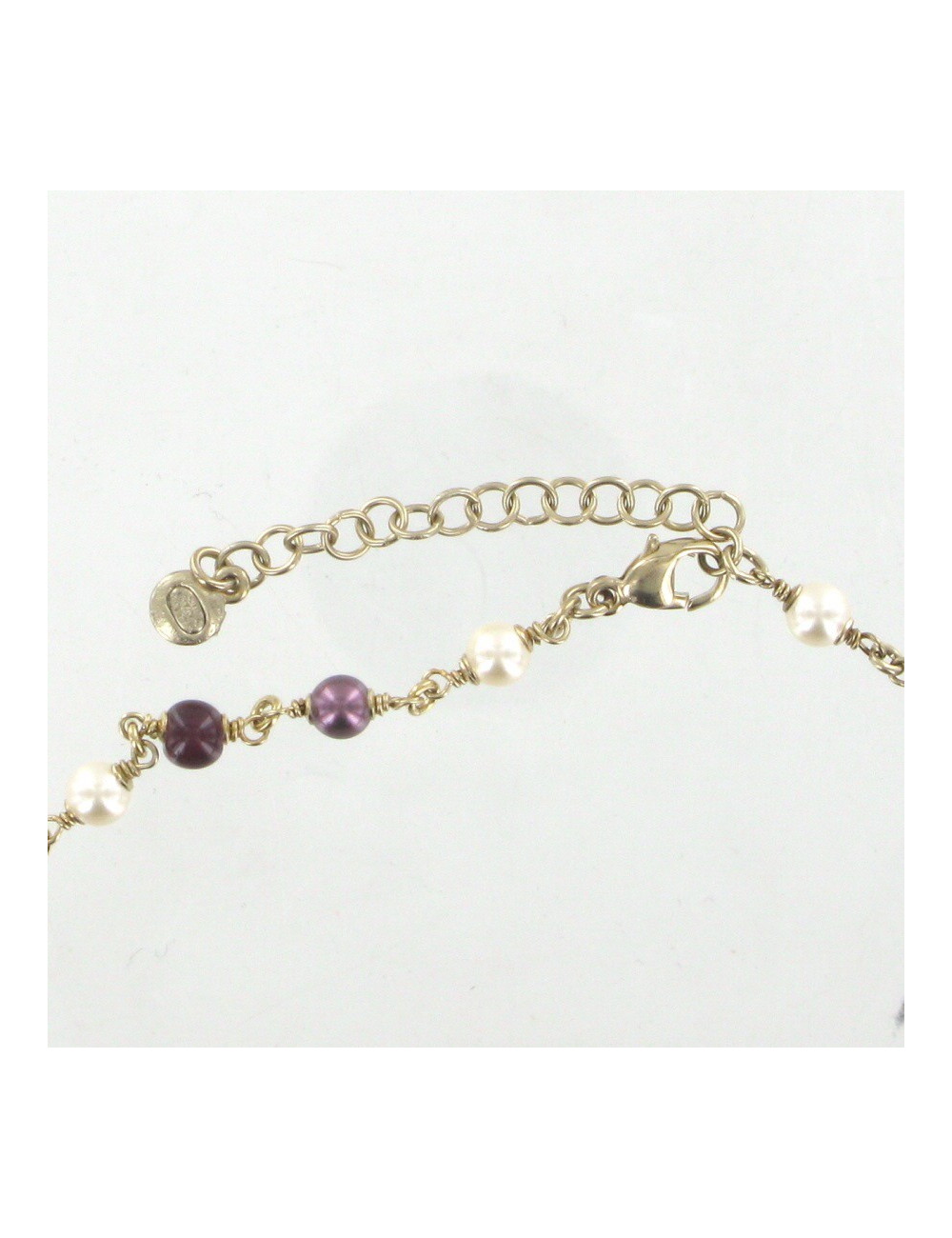 Sautoir CHANEL triple rangs perles et camélias