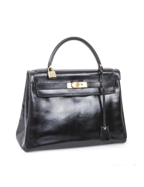  reparation Sac Kelly 32 HERMES cuir box noir