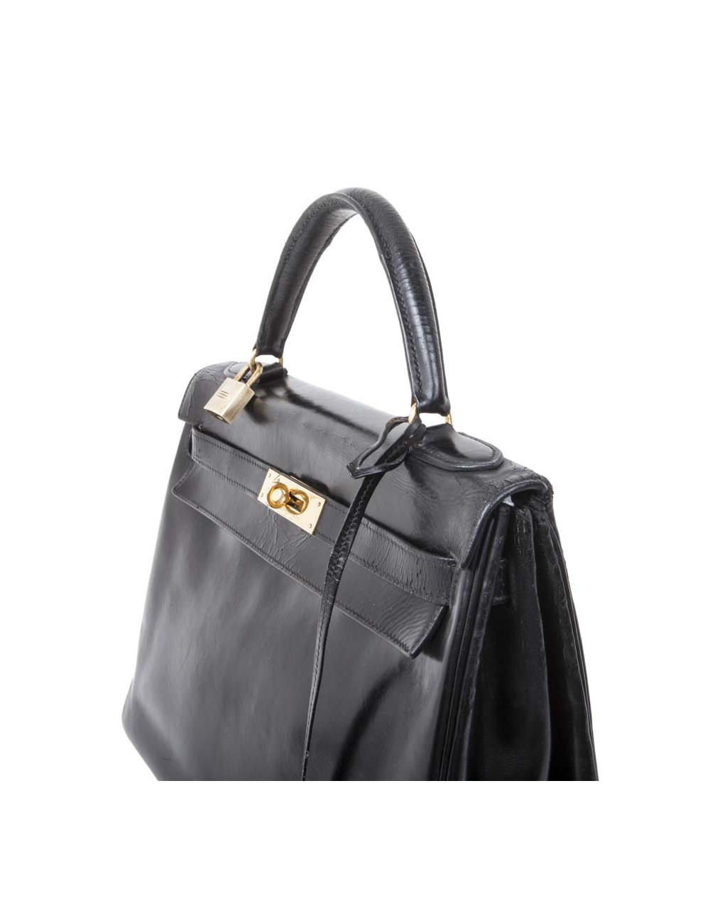  reparation Sac Kelly 32 HERMES cuir box noir